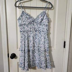 Blue & White Floral Dress size 9